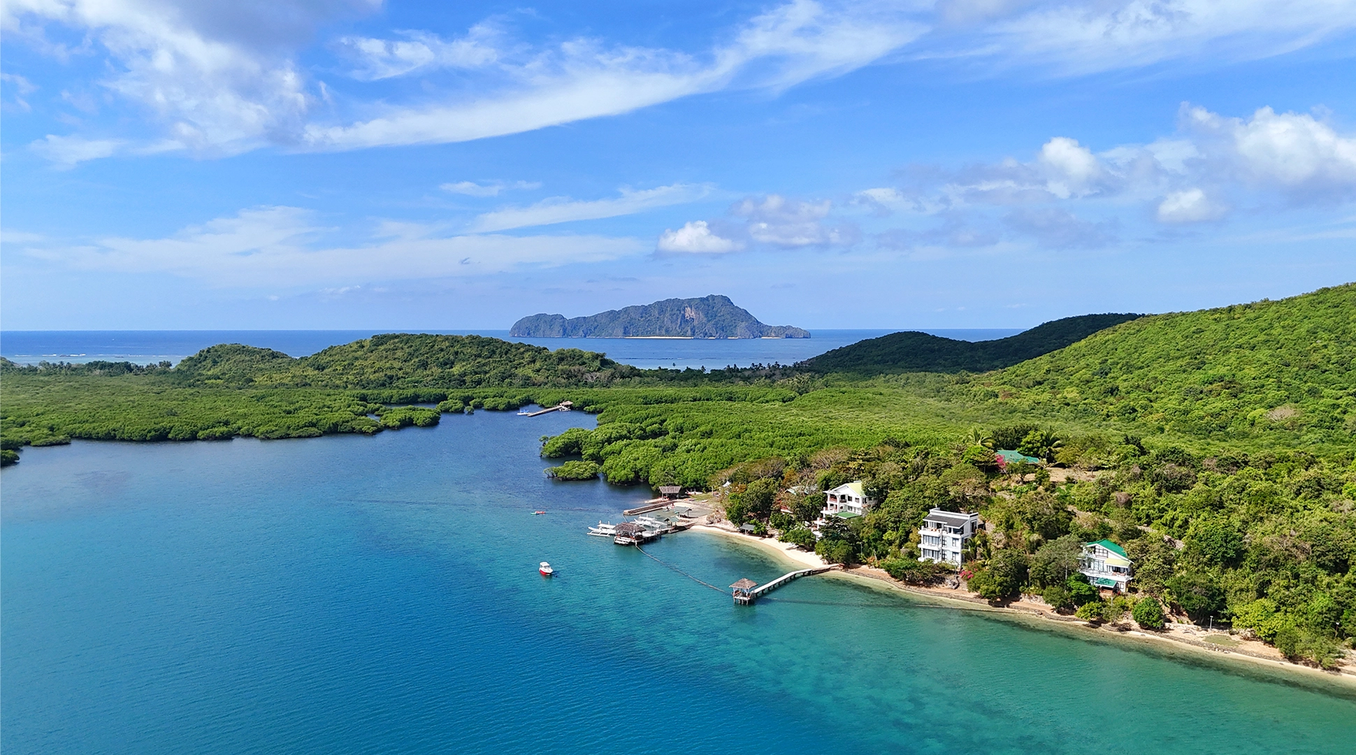 La Estancia Busuanga seen from the bay
